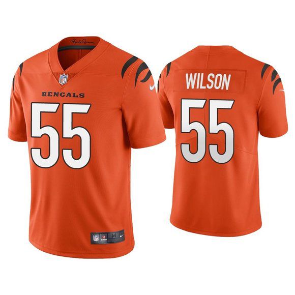 Men Cincinnati Bengals #55 Logan Wilson Nike Orange Game NFL Jersey
